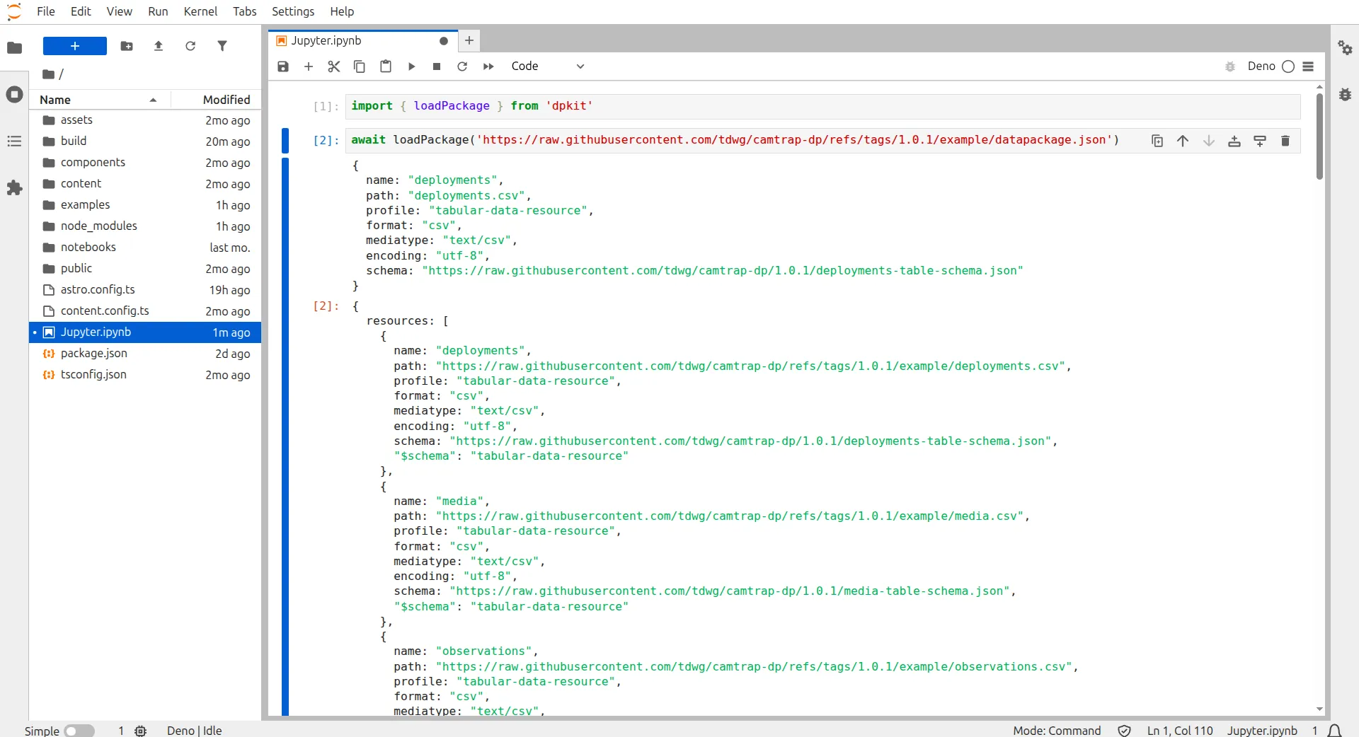 frictionless-ts in Jupyter Notebooks